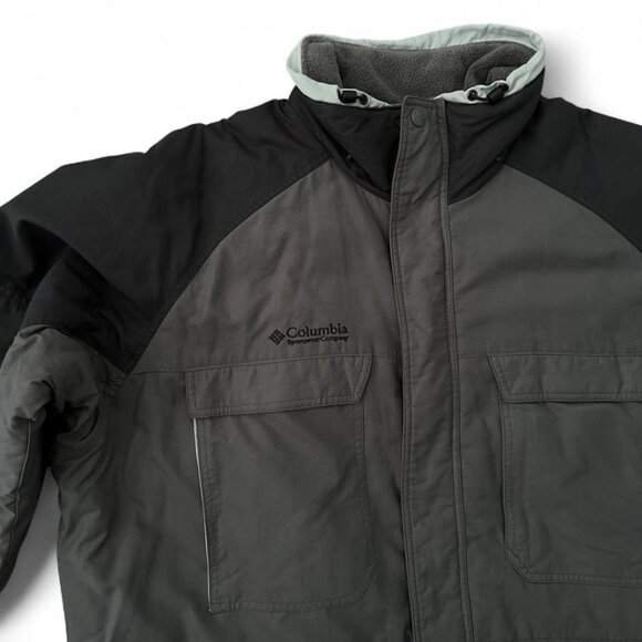 Vintage Columbia Men’s XXL Jacket Parka Gray Utility Zip Pockets - Picture 3 of 8